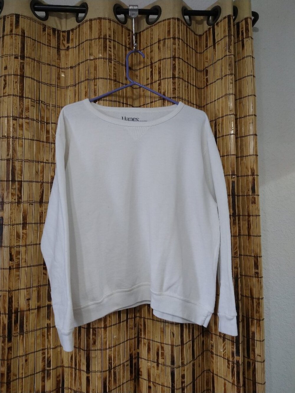 Hanes ComfortBlend Ecosmart White Crewneck Sweatshirt Size XL